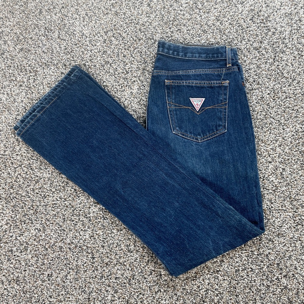 Guess Men's 31x31 Jeans Dark Wash Flare Leg Denim Y1108135 American Tradition